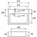 Νιπτήρας πορσελάνης επικαθήμενος 600x430x170 mm LT 2001